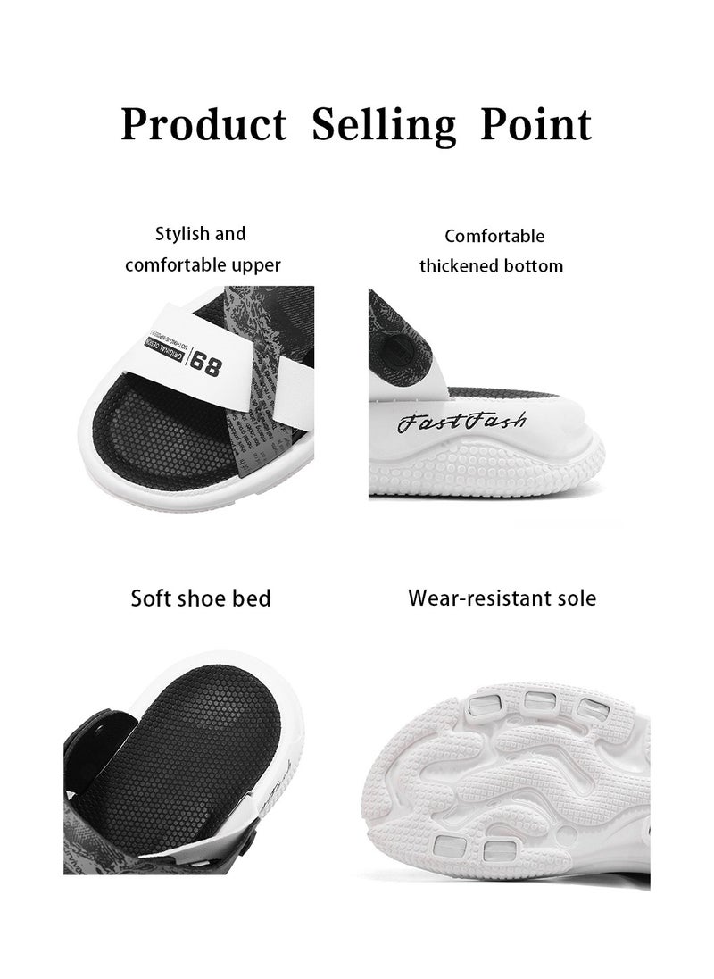 Moovant Men's Flat Sandals, Anti-skid & Waterproof Slippers, PVC Sports Sandals, Breathable Open Toe Summer Casual Beach Shower Shoes for Men  - Image 5