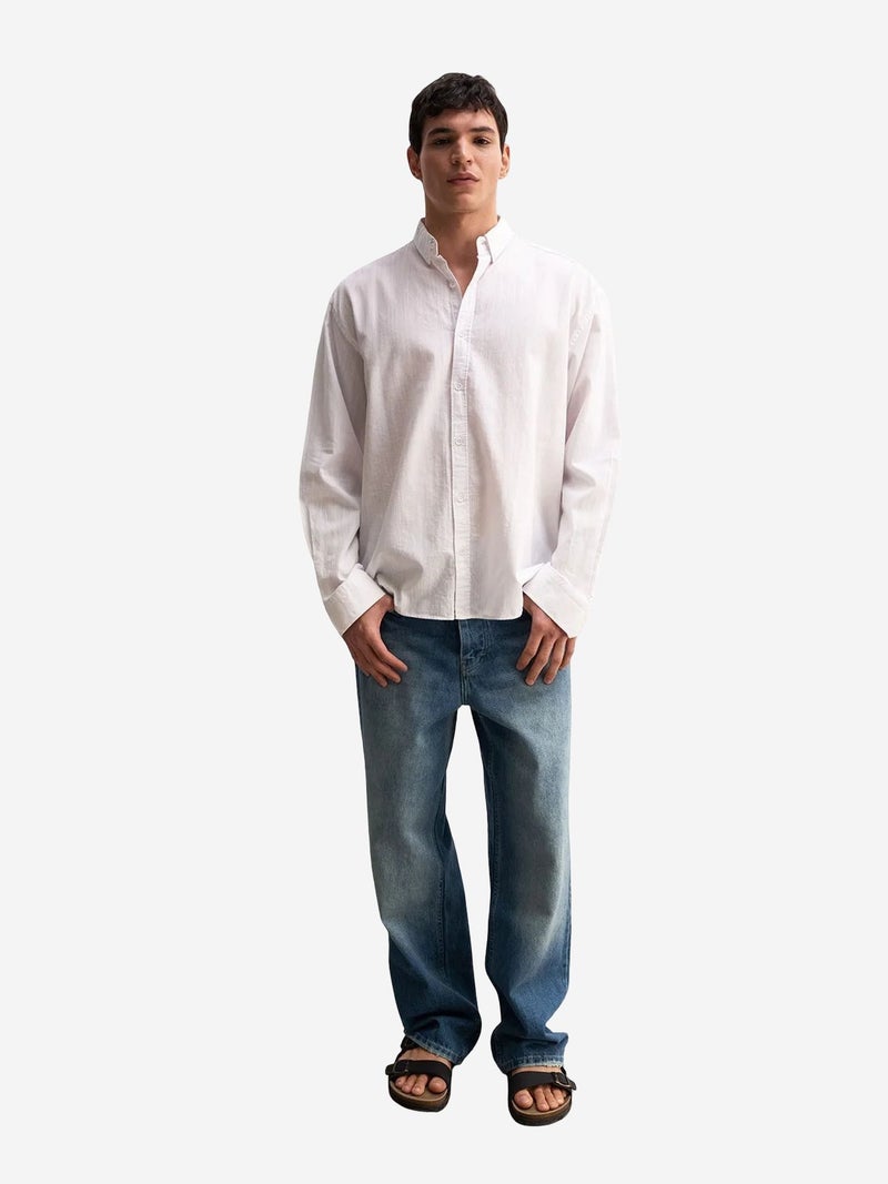 GIESTO Cotton Oversized Button-Up Shirt - Image 1