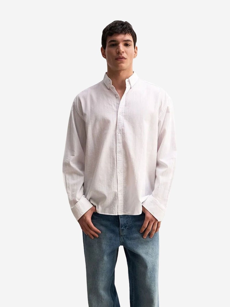 GIESTO Cotton Oversized Button-Up Shirt - Image 4
