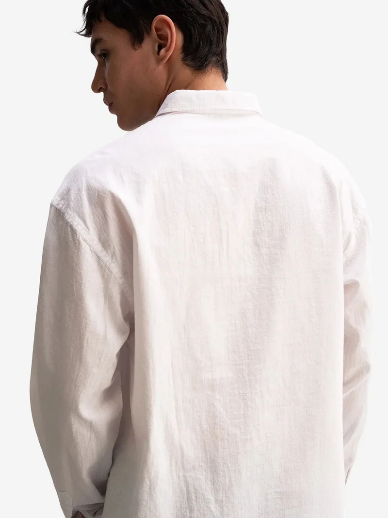 جيستو GIESTO Cotton Oversized Button-Up Shirt