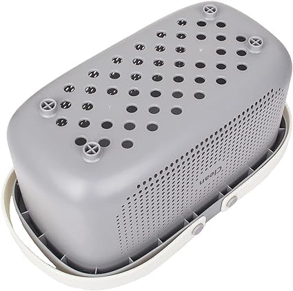 IMUU Unbreakable Plastic Flexible Storage Divided Basket With Handle Portable Organizer Basket Bin Cleaning Basket Bath Laundry Household Laundry Basket For Bathroom Kitchen Bedroom Grey - Image 3
