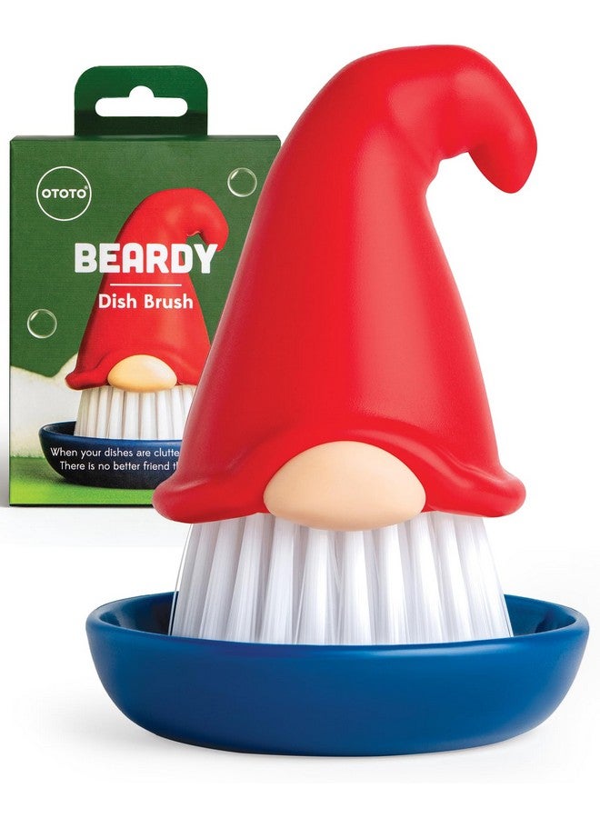 OTOTO New! Beardy Gnome Dish Brush by Ototo - Dish Scrub Brush, Gnomes, Quirky Gifts, Dish Brush, Cute Kitchen Accessories, Funny Kitchen Gadgets, Vegetable Brush, Cute and Useful Gifts for Women - Image 1