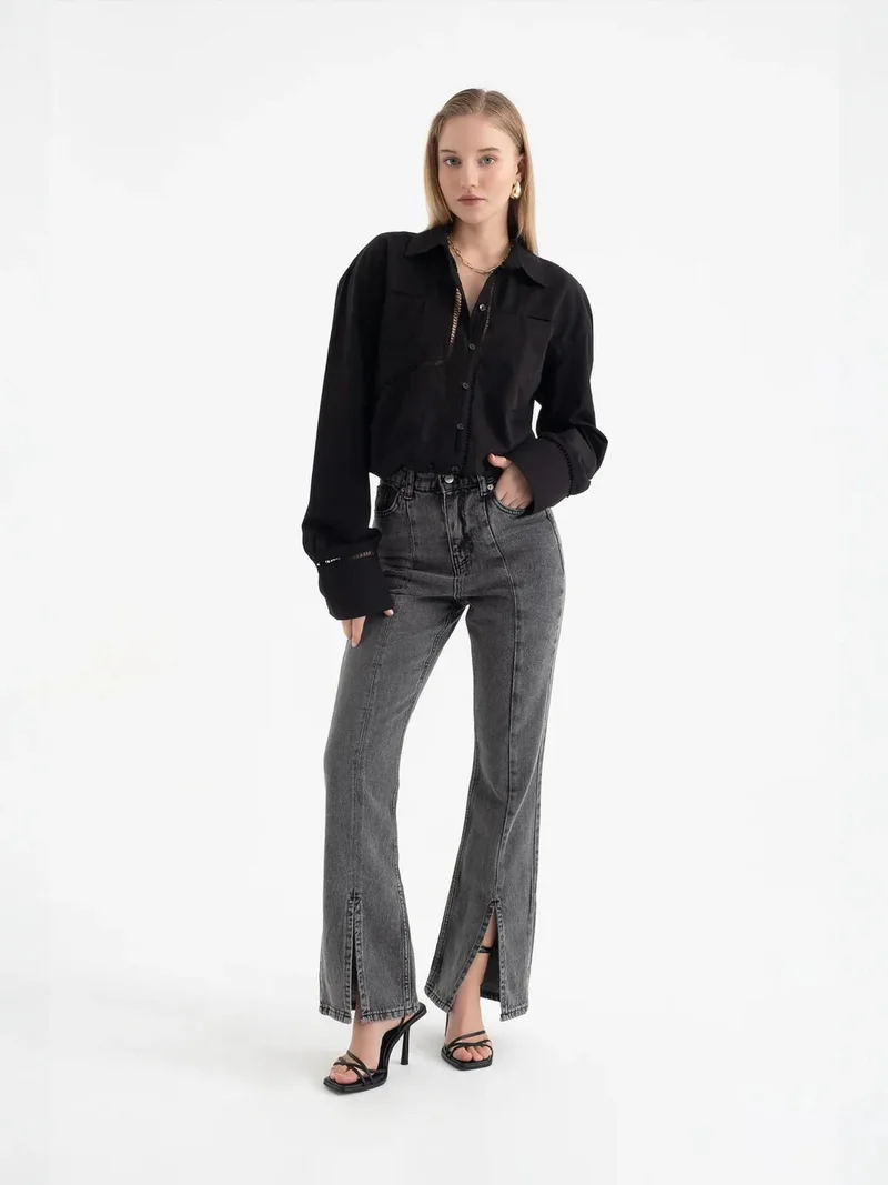 زوبعة قميص مقصوص بالليزر بتفاصيل دقيقة