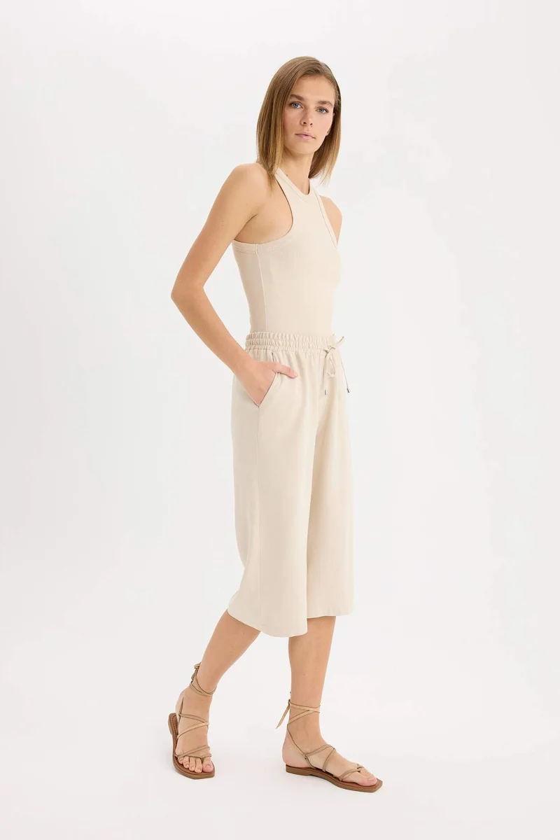 DeFacto High Waist Crop Fit Belmando Capri