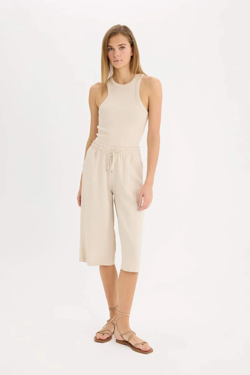 DeFacto High Waist Crop Fit Belmando Capri