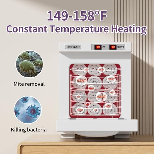 Dress Vous Towel Warmer, 5L Small Hot Towel Warmers for Spa, Towel heater for Facials and Towel Warmer Esthetician. (White) - Image 2