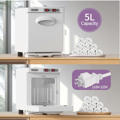 Dress Vous Towel Warmer, 5L Small Hot Towel Warmers for Spa, Towel heater for Facials and Towel Warmer Esthetician. (White) - Image 4