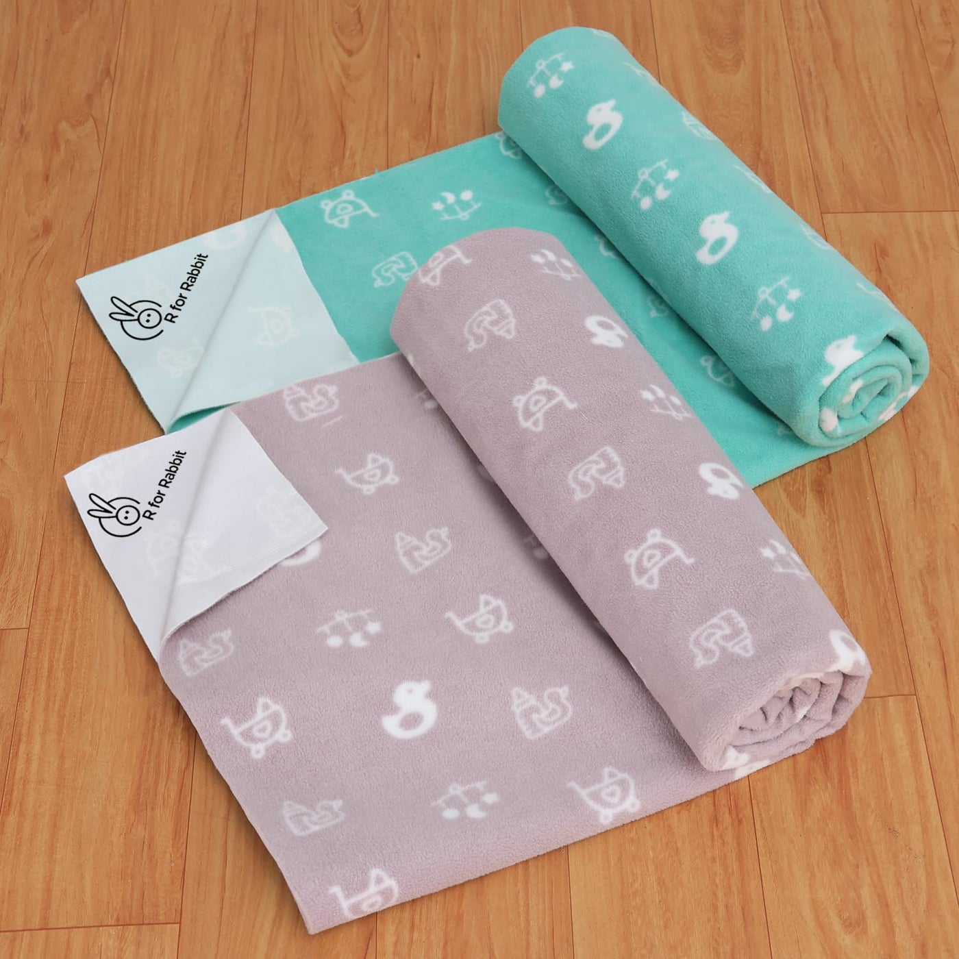 R for Rabbit Waterproof Quick Dry Sheet for Baby | Anti-Piling Fleece Breatheable Fabric Extra Absorbent Instant Dry Baby Bed/Cot Protector Mat