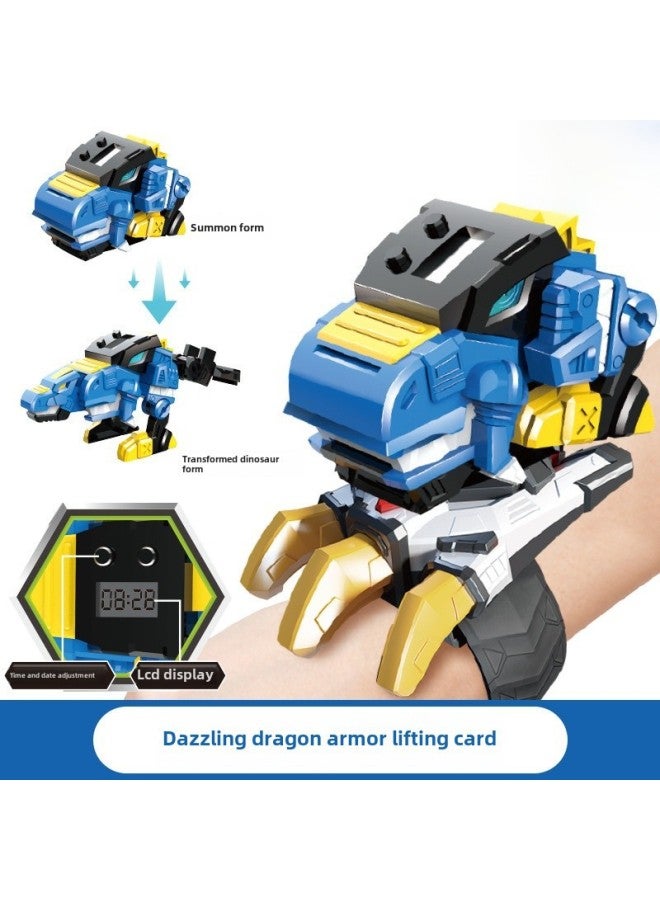ساعة التشوه الإلكترونية الأصلية للأطفال من فريق صغير خاص لعبة King Kong Summon Shaper Dinosaur Power Watch - اللون: تشوه Watch-Crane Coolan - Image 3