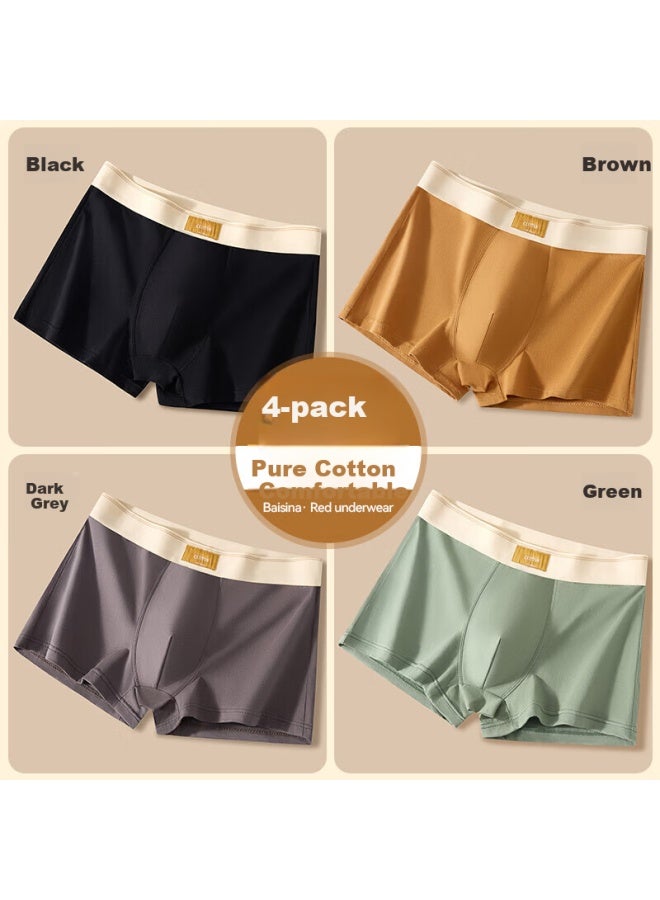Me Feeling Men's Underwear, Pure Cotton 5a Antibacterial Boxer Briefs, Summer Sports Breathable Youth Boxer Shorts - Image 1