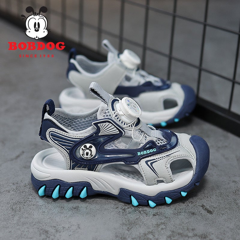 Babudou Baotou Sandals For Boys And Girls 2025 Summer Anti-Slip Soft Sole Sports Sandals Children'S Anti-Kick Beach Sandals - Image 5