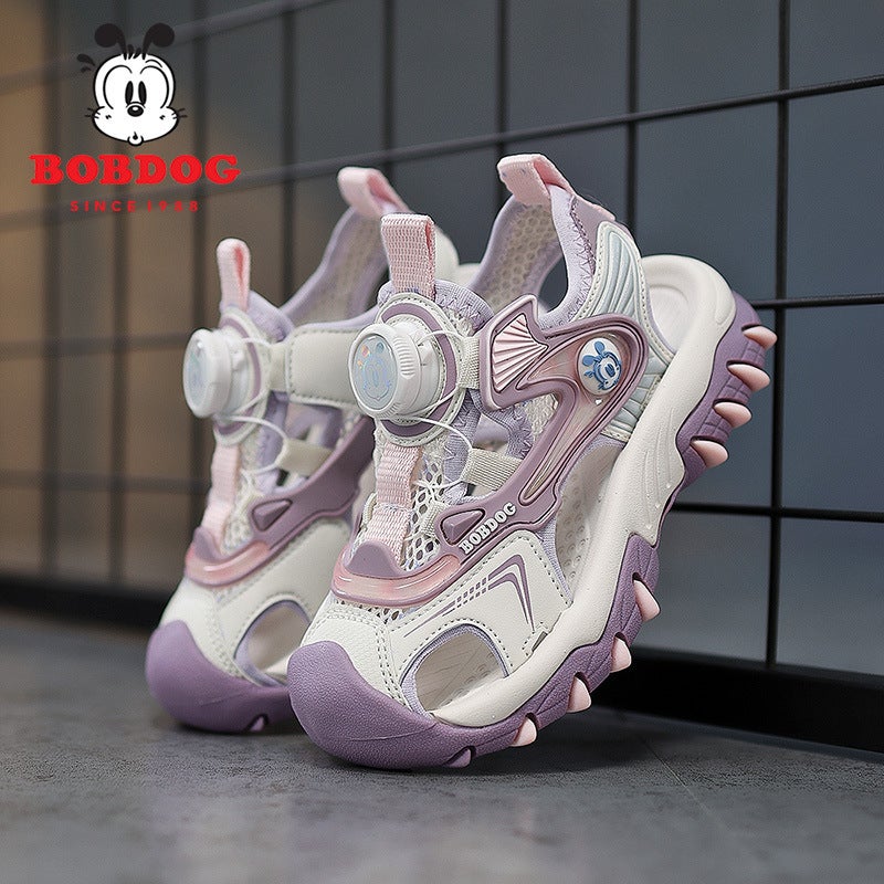 Babudou Baotou Sandals For Boys And Girls 2025 Summer Anti-Slip Soft Sole Sports Sandals Children'S Anti-Kick Beach Sandals - Image 1