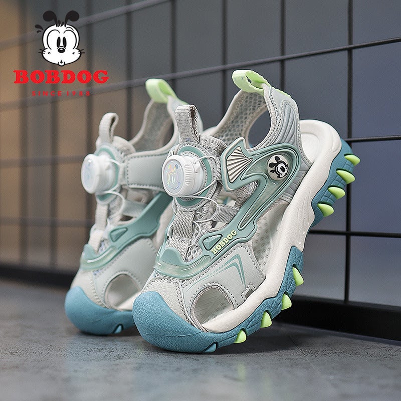 Babudou Baotou Sandals For Boys And Girls 2025 Summer Anti-Slip Soft Sole Sports Sandals Children'S Anti-Kick Beach Sandals - Image 4