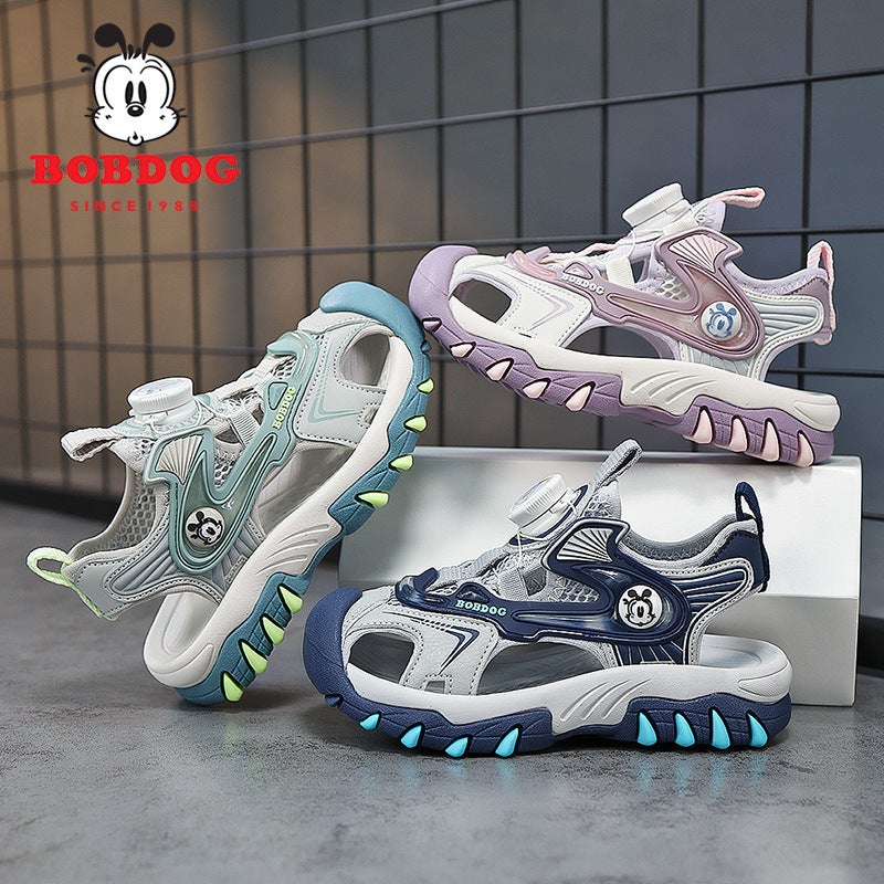 Babudou Baotou Sandals For Boys And Girls 2025 Summer Anti-Slip Soft Sole Sports Sandals Children'S Anti-Kick Beach Sandals - Image 2