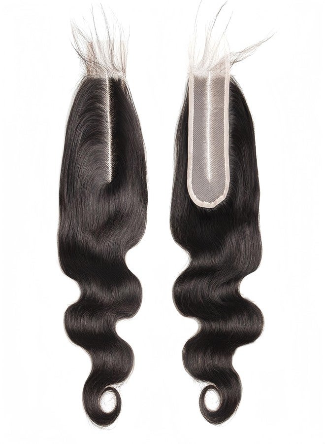 Risbaer Middle Part 2x6 Lace Closure Body Wave Remy Human Hair Wavy Lace Closure with Baby Hair (10 inch) - Image 2