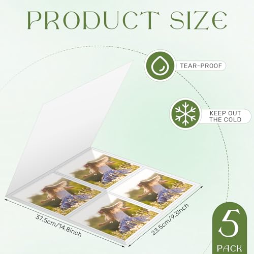 Sinload 5 Pack Laminator Carrier Sleeve 9 x 15 Inch Lamination Carrier Letter Size Thermal Laminating Carriers Sheets Lamination Thermal Protection for All Brand Laminating Pouch - Image 2