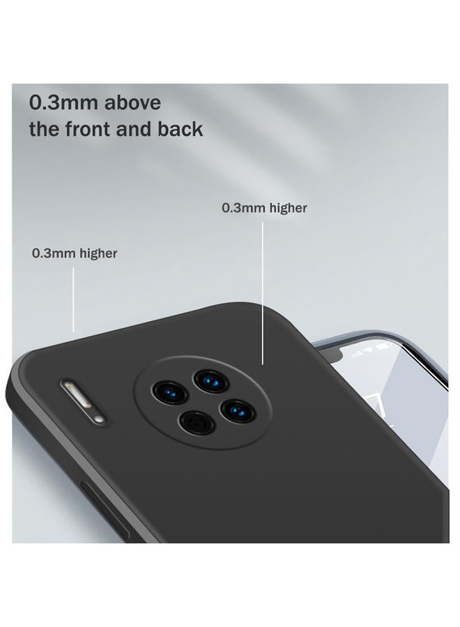 اس-توب جراب لهاتف Huawei Mate 30 Pro بلون سادة من السيليكون السائل المقلد مع حافة مستقيمة وغطاء حماية كامل مقاوم للسقوط - Image 4