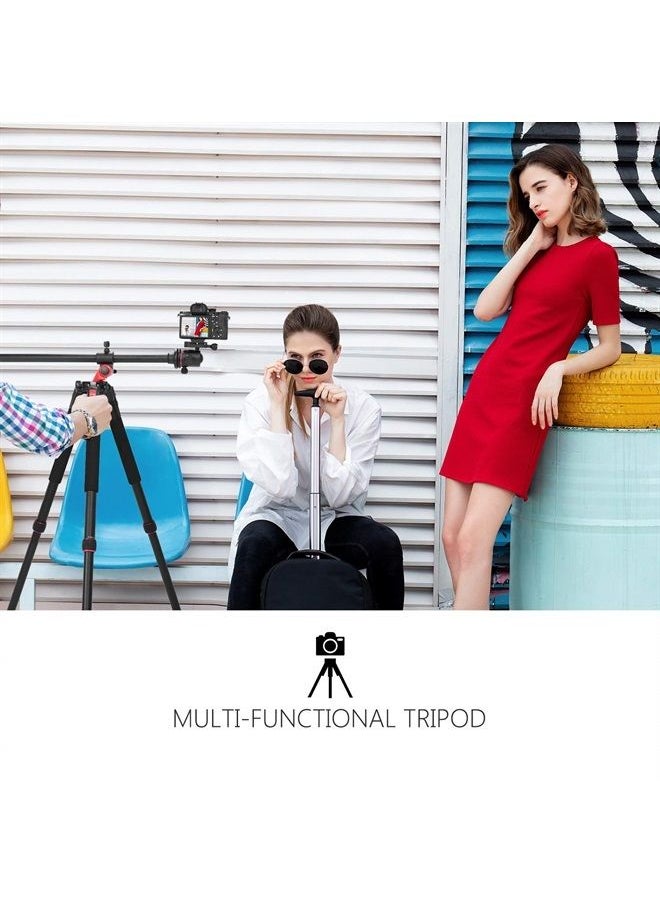 NEEWER 72 inch Camera Tripod Monopod with Center Column and Ball Head Aluminum, Arca Type QR Plate, Bag, Horizontal Tripod Overhead Camera Mount for DSLR Camera, Video Camcorder, Max Load: 33lb