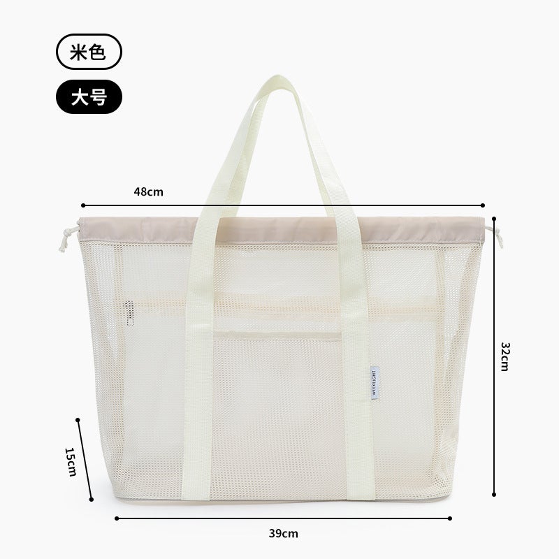 Bathing Basket Portable Bathroom Washing Basket Bath Supplies Storage Basket Mens Special Advanced Draining Swimming Frame Beige large size