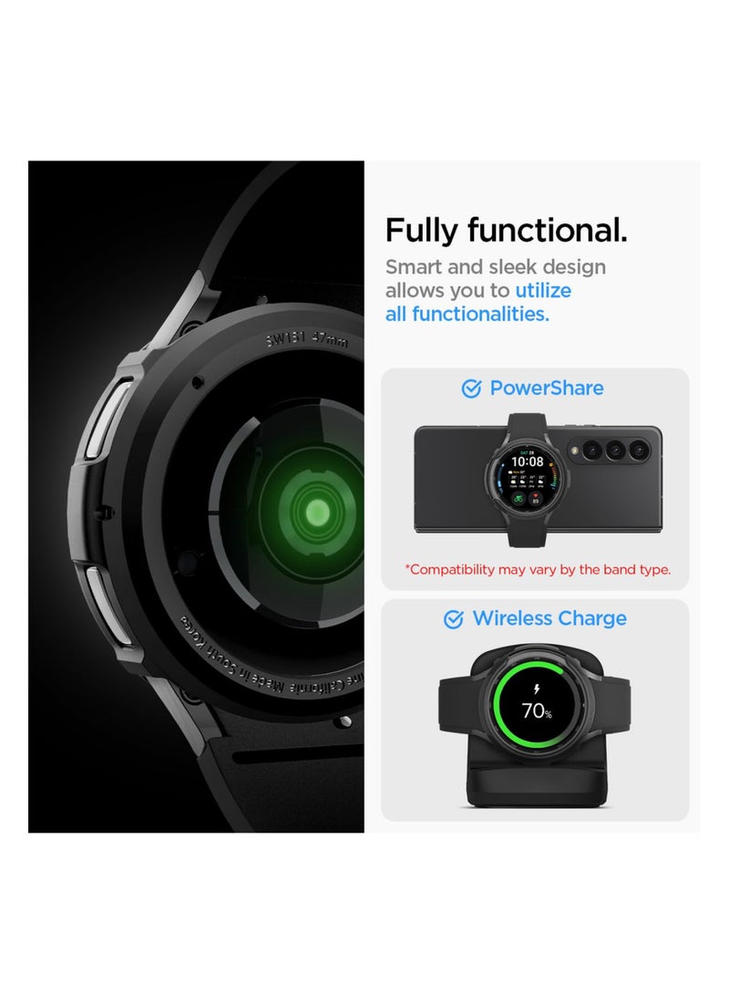 Ultra Hybrid Case Screen Protective Cover Designed for Samsung Galaxy Watch 6 (40mm) - Black - Image 3