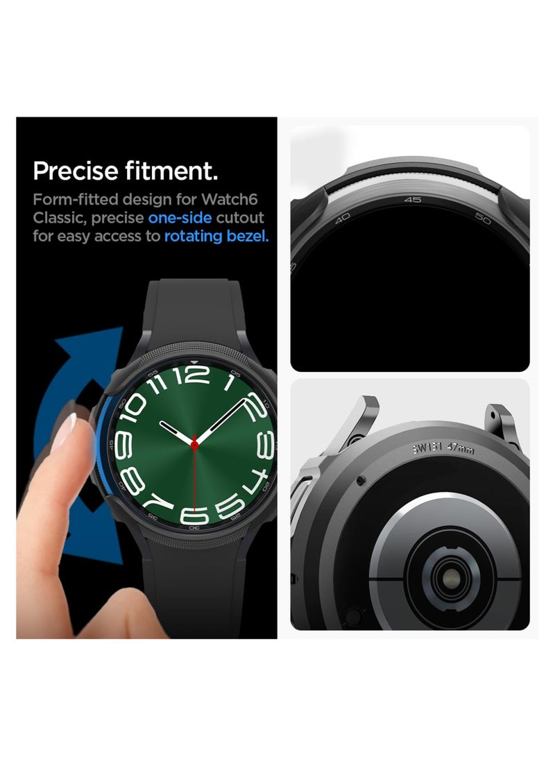 Ultra Hybrid Case Screen Protective Cover Designed for Samsung Galaxy Watch 6 (40mm) - Black - Image 4