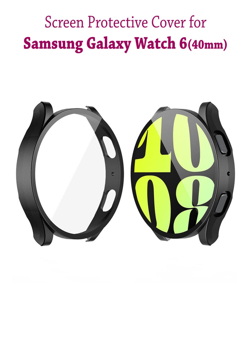 Ultra Hybrid Case Screen Protective Cover Designed for Samsung Galaxy Watch 6 (40mm) - Black - Image 1