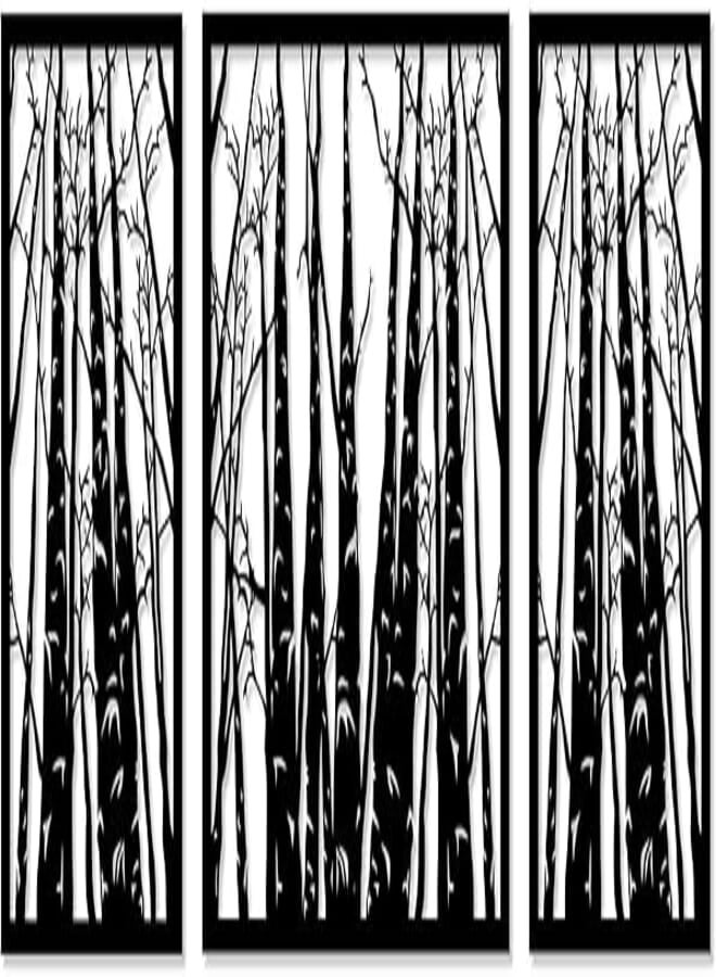 Home gallery Decorative forest trees wooden wall Art 3 panels 80x240 cm