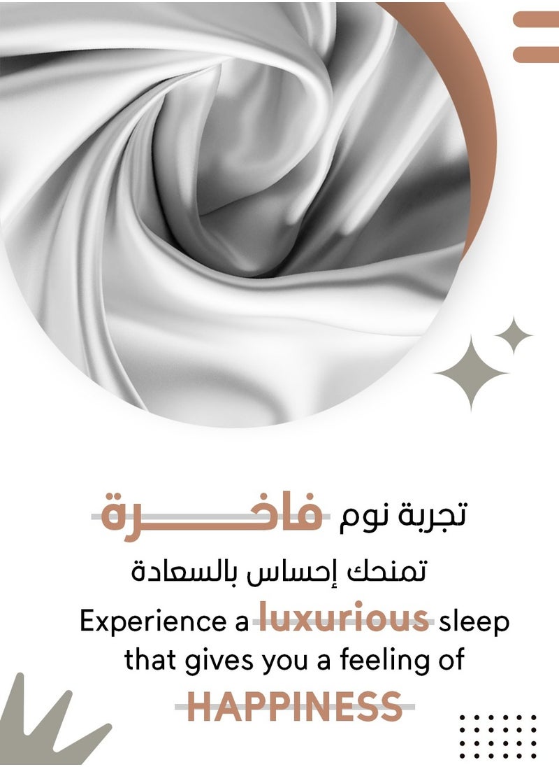 ماركة غير محددة - غطاء مخدة سرير للنوم ناعم، كيس وسادة فضي مع سحاب مخفي غطاء وسادة غطاء مخده حرير غطاء مخدات طويله - Image 1