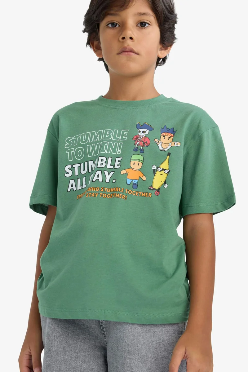 ديفاكتو Boy Stumble Guys Crew Neck Short Sleeve T-Shirt