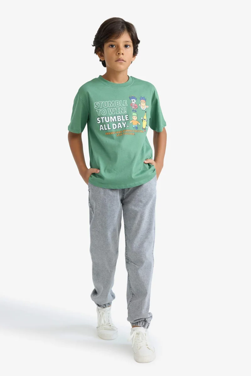 ديفاكتو Boy Stumble Guys Crew Neck Short Sleeve T-Shirt