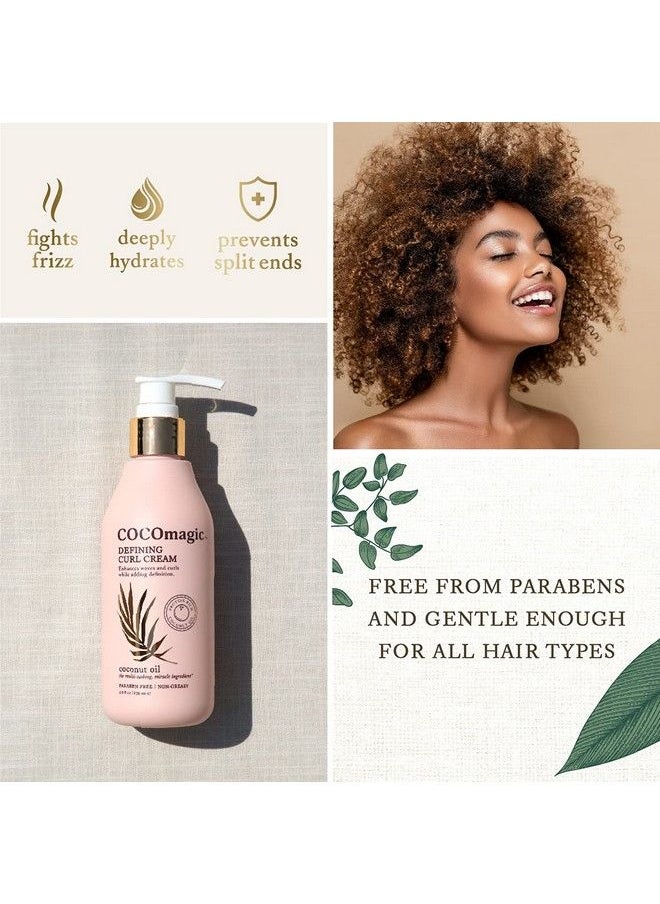 Defining Curl Cream | Extra Frizz Control | Protects Against Split Ends And Breakage | Paraben Free Cruelty Free Made In Usa (8 Oz)
