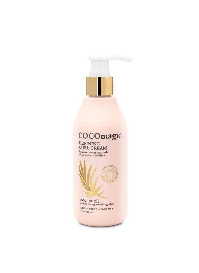 Defining Curl Cream | Extra Frizz Control | Protects Against Split Ends And Breakage | Paraben Free Cruelty Free Made In Usa (8 Oz)
