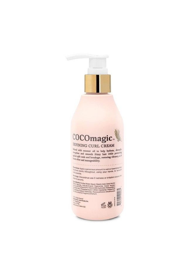 Defining Curl Cream | Extra Frizz Control | Protects Against Split Ends And Breakage | Paraben Free Cruelty Free Made In Usa (8 Oz)
