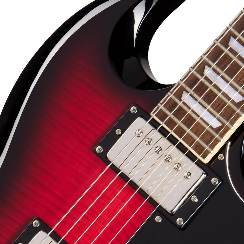 Epiphone SG Tribute Plus Electric Guitar, Cherry Burst - Image 3