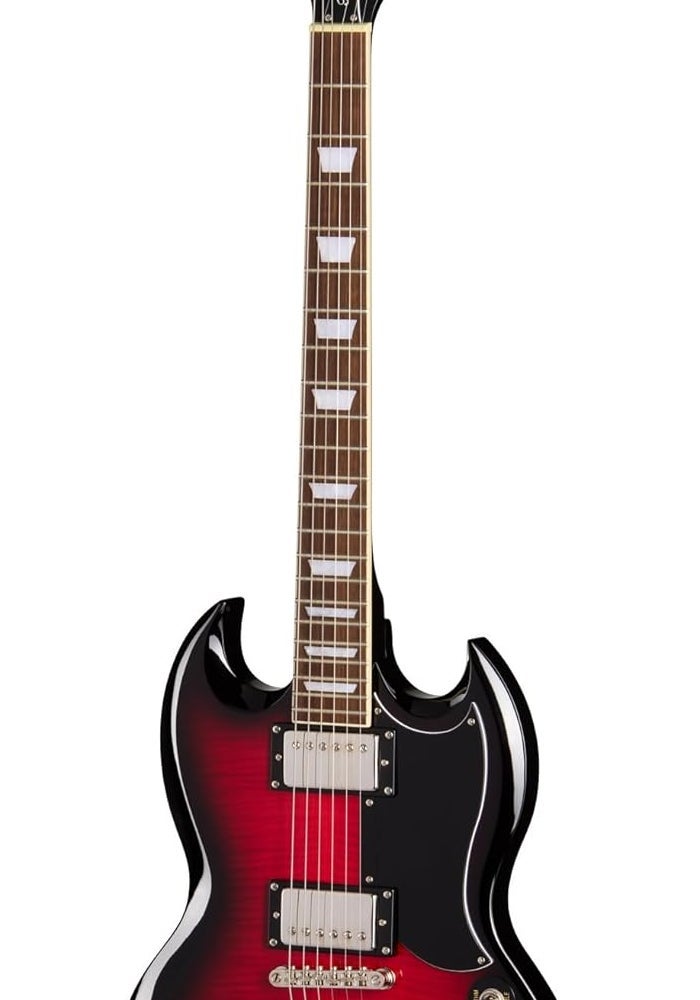 Epiphone SG Tribute Plus Electric Guitar, Cherry Burst - Image 1