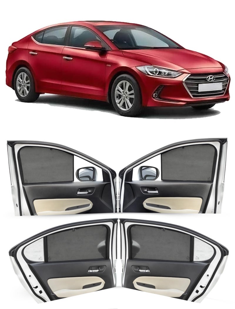 Autofact Car Sunshades for Hyundai Elantra, UV Protection, Useful Car Accessories, Custom fit Sun Shades for Side Windows, Set of 4 - Image 1