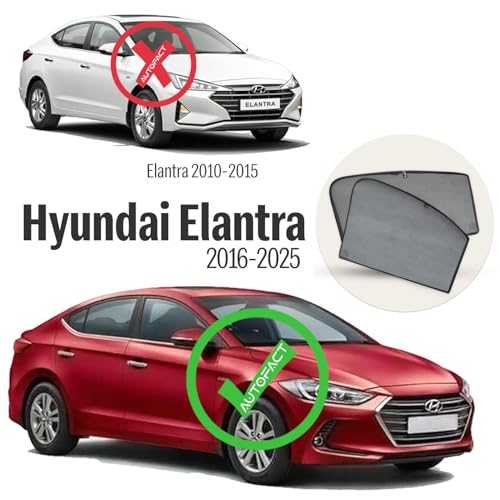 Autofact Car Sunshades for Hyundai Elantra, UV Protection, Useful Car Accessories, Custom fit Sun Shades for Side Windows, Set of 4 - Image 2