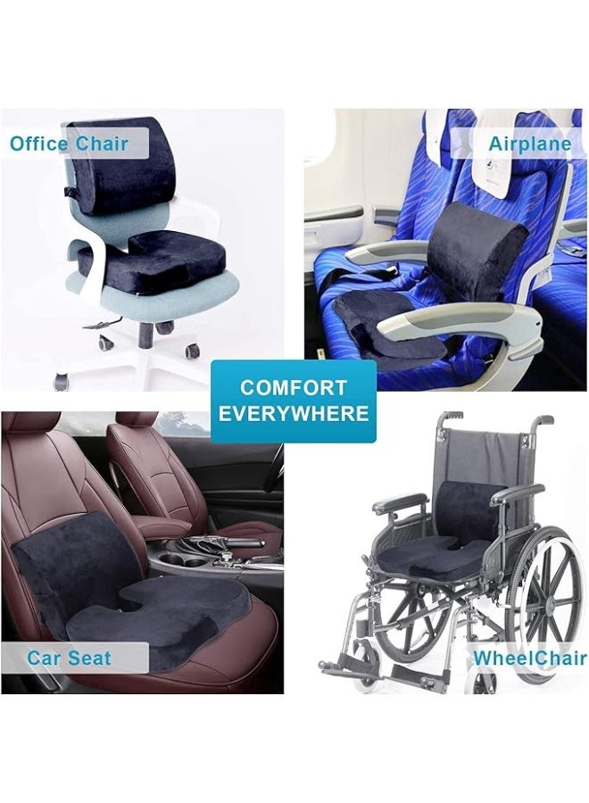 Lumbar Support Seat Cushion, Memory Foam Orthopedic Pad for Office Chair, Car Seat, Truck or Outdoor Use, Sciatica and Back Pain Relief - Image 4