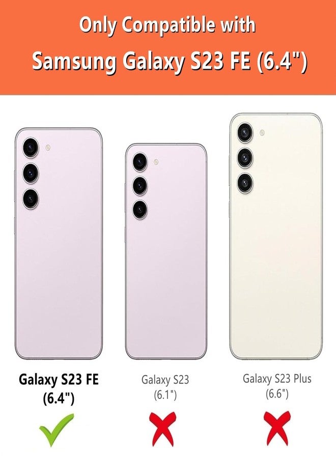 iCoverCase for Samsung Galaxy S23 FE Wallet Case with Card Holder, Kickstand Feature PU Leather Case with Adjustable Crossbody Lanyard Magnetic Clasp Zipper Pocket Flip Cover (Rose Gold) - Image 2