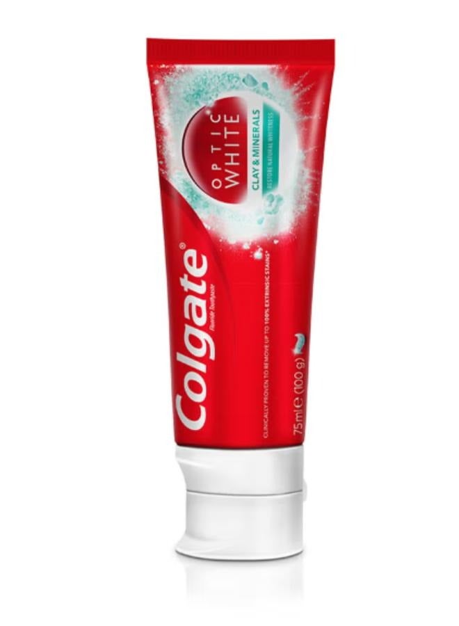 Colgate Optic White Clay And Mineral Restore Natural Whiteness Toothpaste Multicolour 75ml - Image 4