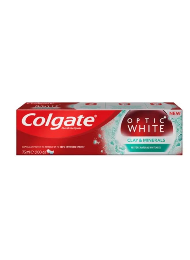 Colgate Optic White Clay And Mineral Restore Natural Whiteness Toothpaste Multicolour 75ml - Image 2