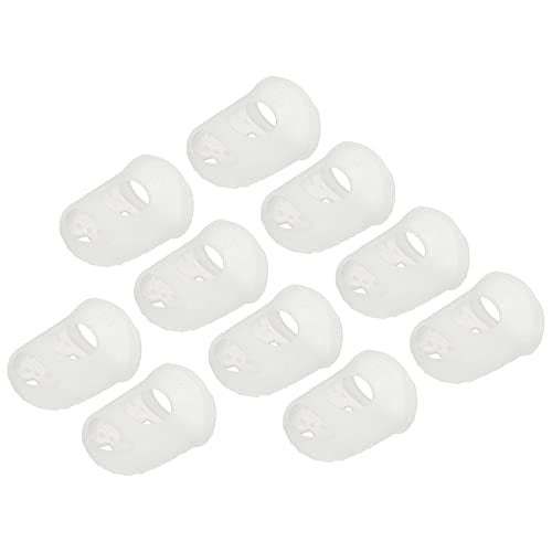 YOKIVE 10 Pcs Fingertip Protector Silicone Fingertip Covers | Protect Fingers, Great for Playing Guitar, Sewing, Cutting (Transparent, 25mm, 1-Inch) - Image 1