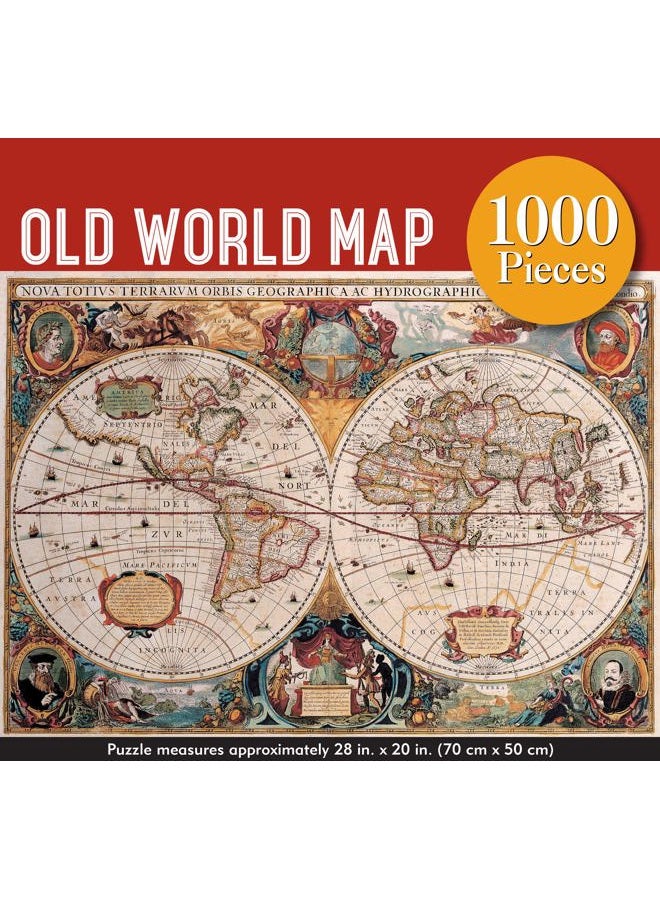 Peter Pauper Press خريطة العالم القديمة 1,000 قطعة لغز - Image 2