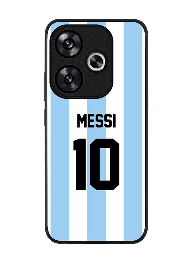 Stylizedd Rugged Black edge case for Xiaomi Poco F6 / Xiaomi Redmi Turbo 3, Slim fit Case Flexible Cover - Football Team - Argentina, Player Name - Messi - Image 1