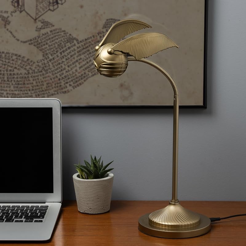 Paladone Golden Snitch Posable Desk Lamp Officially Licensed Harry Potter Light for Bedside Table Reading Flexible Neck Gift for Home Office Decor - Image 3