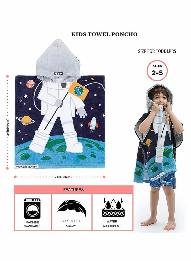 Astronaut Hooded Towel for Kids, 12 Months to 5 Years, Super Soft Cotton, Perfect for Bath, Pool and Beach, Multi-Use Cover-Up - Image 5