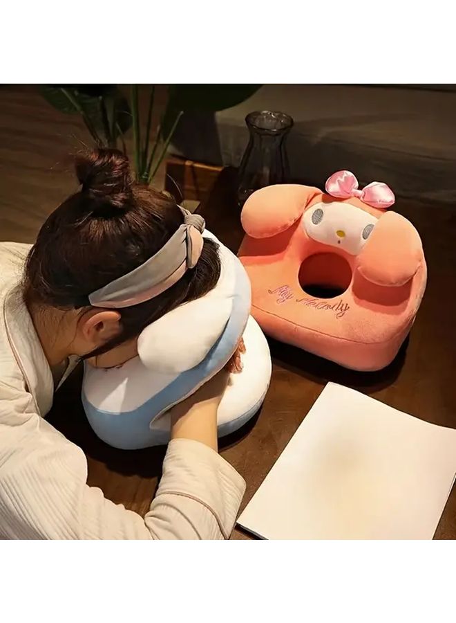 كولومي سينامورول وسادة قيلولة مزدوجة الجوانب وسادة قطيفة ناعمة داعم عنق مريح للسفر - Image 2