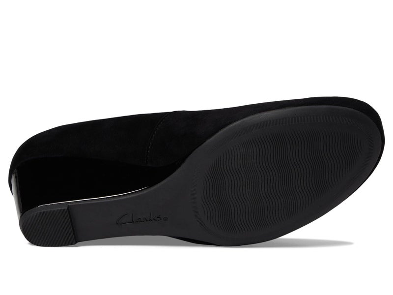 Clarks Black's Flores Tulip Pump, Black Combi Suede, 6.5 Medium US - Image 4