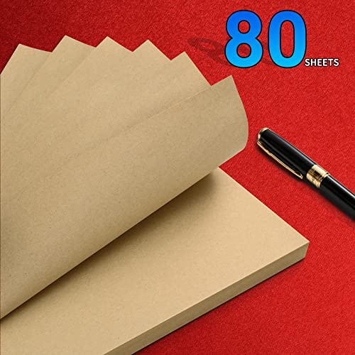 Tofun A5 Blank Vintage Refillable Paper, Retro A5 Binder Refills Paper for 6-Ring Binders Planner Traveller Journal Notebook Dairy, Blank Filler Paper, 80 Sheets 160 Pages, Blank - Image 3