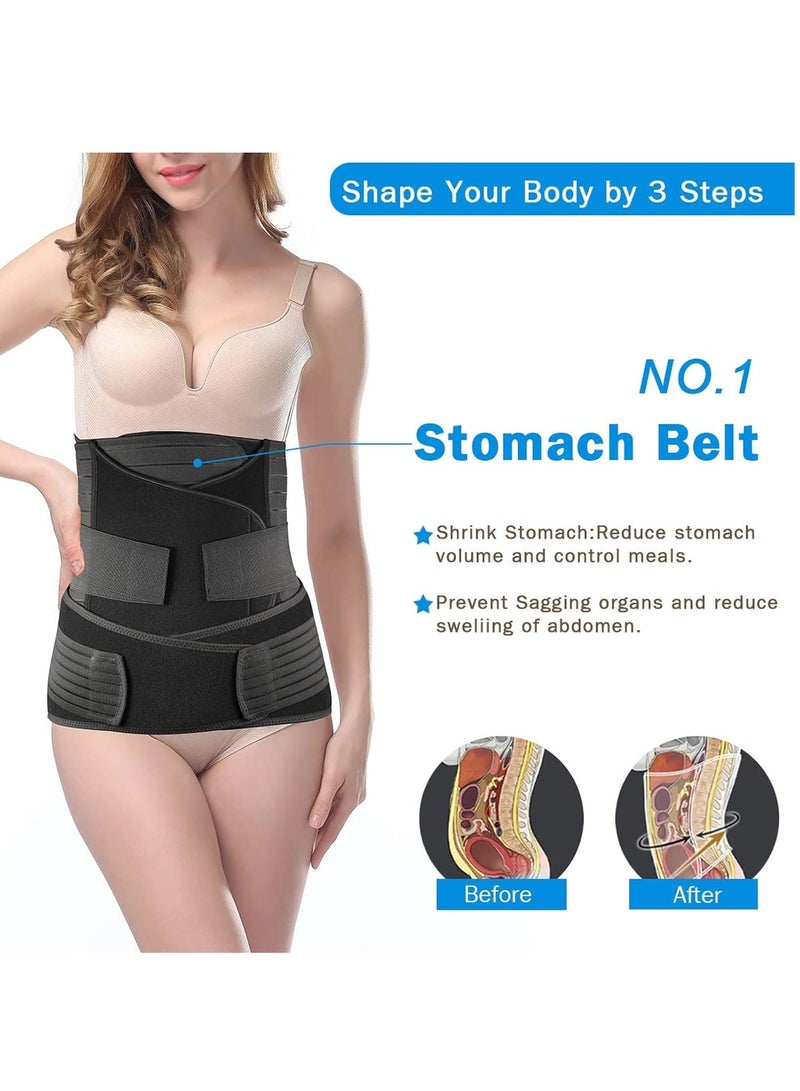 DubaiGallery 3 in 1 Postpartum Belly Support Recovery Wrap - Belly Band For Postnatal, Pregnancy, Maternity - Girdles For Women Body Shaper - Tummy Bandit Waist Shapewear Belt  - Image 2